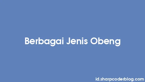 Berbagai Jenis Obeng - Thumbnail