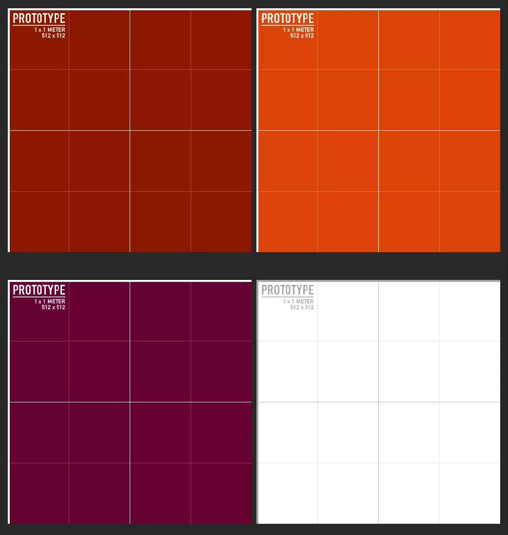 Preset Prototipe Material dalam Unity.